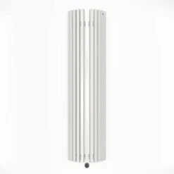 Terma Triga E AW Vertical Designer Electric Radiator - Curved White 1200w (430 X 1700mm)