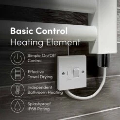 Ecostrad Fina-E Electric Towel Rail - White 300w (500 X 1100mm) 10 Ecostrad Fina-E Electric Towel Rail - White 300w (500 X 1100mm) -Heating Equipment Store white basic usp 2