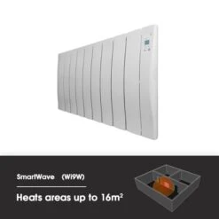 Haverland Wi9 SmartWave Self-Programming Electric Radiator - 1400W -Heating Equipment Store wi9w heats