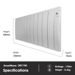 Haverland Wi11 SmartWave Self-Programming Electric Radiator - 1700W -Heating Equipment Store wiw11