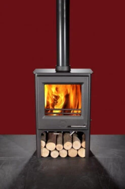 Firegem 5kW ECO Profiled Flat Top 835mm Tall -Heating Equipment Store www hicky co ukFire Gem with Log store Bars and ControlsR 3191